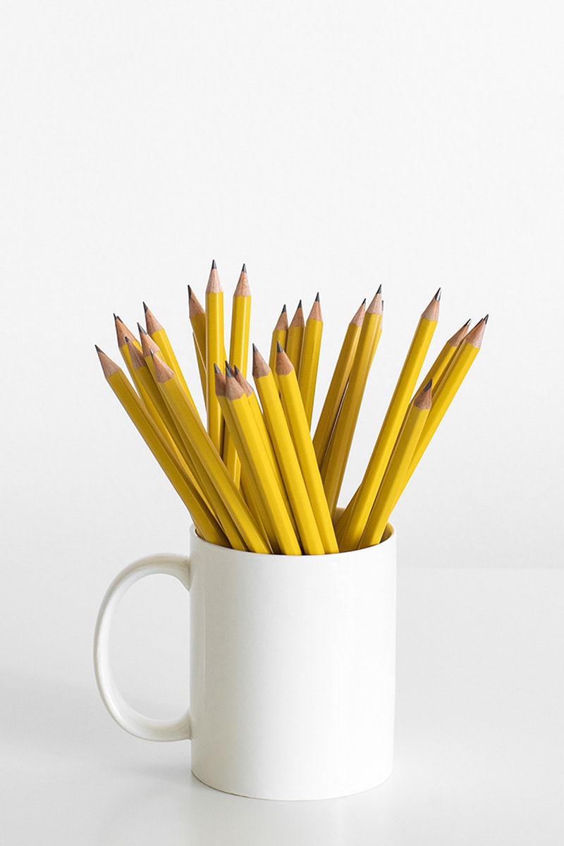 Back to School Checklist: a mug full of freshly sharpened pencils