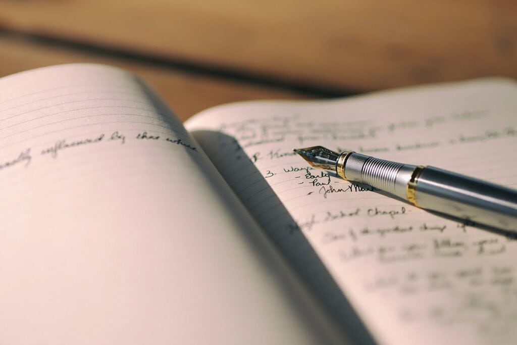 Creative Outlet 4 - Handwritten journal with ink pen