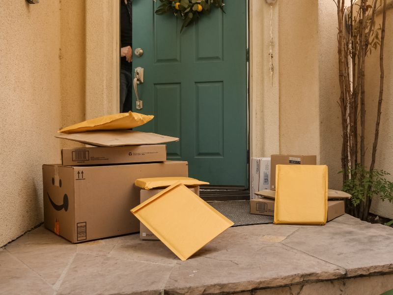 Best Amazon Purchases 2023 - Opening front door to many packages