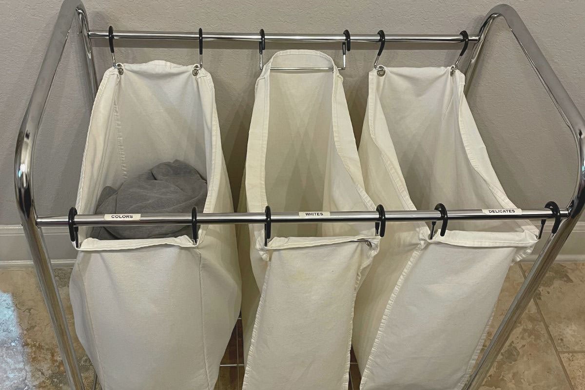 Laundry Essentials 5 - Sectioned laundry hamper